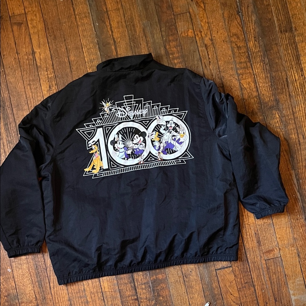 Disney 100 year Anniversary Track Jacket Black Large
